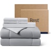image:imageREST Evercool Cooling Comforter Set for Hot Sleepers 4PC QueenLight Gray