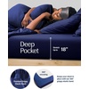 image:imageREST Evercool Cooling Comforter Set for Hot Sleepers 4PC QueenMidnight Blue