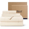 image:imageREST Evercool Cooling Comforter Set for Hot Sleepers 4PC QueenSnow Ivory