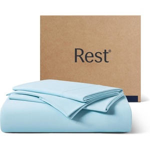 image:imageREST Evercool  Cooling Sheet Set for Hot Sleepers FullLight Blue