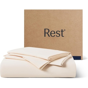 image:imageREST Evercool  Cooling Sheet Set for Hot Sleepers FullSnow Ivory