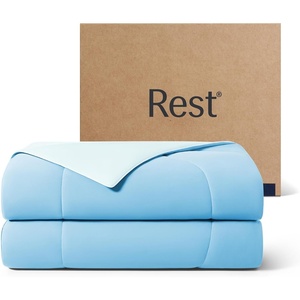image:imageREST Evercool Cooling Comforter Blanket for Hot Sleepers KingCali KingAqua Blue
