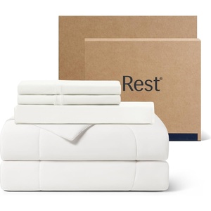 image:imageREST Evercool Cooling Comforter Set for Hot Sleepers 4PC QueenArctic White