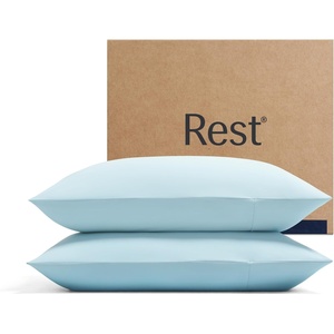 image:imageREST Evercool Cooling Pillowcases for Hot Sleepers King 2PCSLight Blue